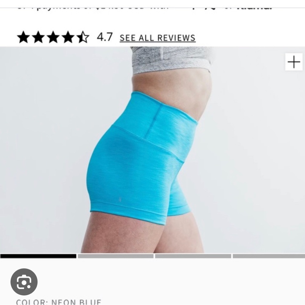 Nobull Neon Blue Shorts 2” Med